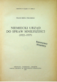 Niemiecki urząd do spraw mniejszości 1922 - 1937
