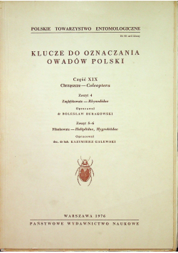 Klucze do oznaczania owadów Polski Część XIX zeszyt od 4 do 6
