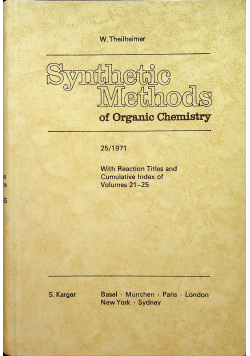 Synthetic Methods of Organic Chemistry vol 25