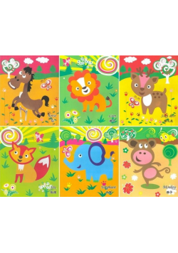 Mozaika papierowa Tangle 6szt - Zwierzątka