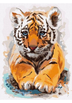 Malowanie po numerach - Mały tygrysek 30x40cm