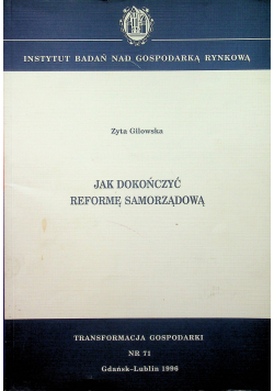 Jak dokończyć reformę samorządową