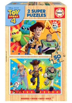 Puzzle 2x50 Toy Story 4 (drewniane) G3