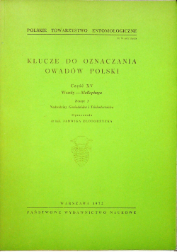Klucze do oznaczania owadów Polski Część XV Zeszyt 3