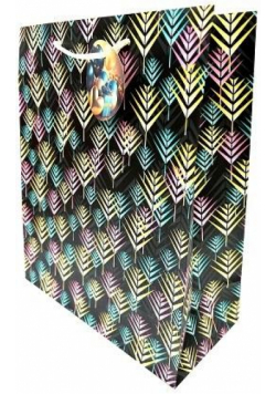 Torebka ozdobna matowa 26x32x12cm palmy GB23147