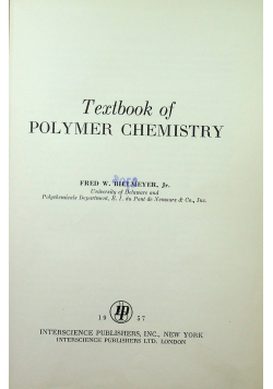 Textbook of polymer chemistry