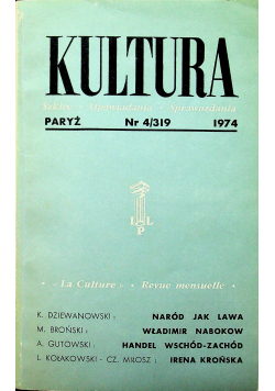 Kultura szkice opowiadania sprawozdania nr 4/319