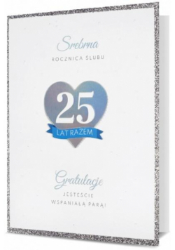 Karnet B6 Rocznica ślubu Srebrna HM200-2528