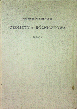 Geometria różniczkowa część 1