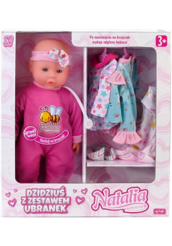 Lalka Natalia dzidziuś z zestawem ubranek 36 cm