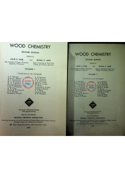 Wood chemistry tom I i II