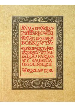 Daphnis Drzewem Bobkowym reprint z 1638 r