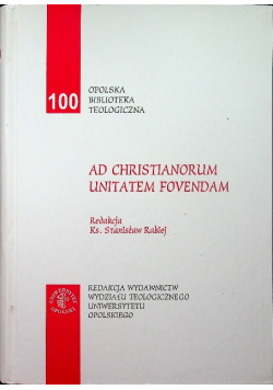 Ad Christianorum unitatem fovendam