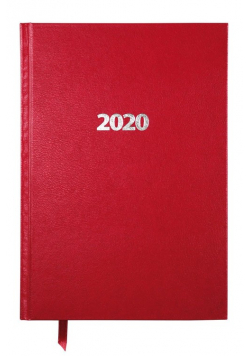 Kalendarz 2020 A5 książkowy dzienny czerwony