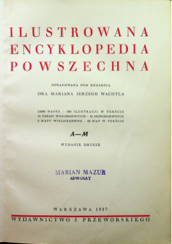 Ilustrowana Encyklopedia Powszechna 1937 r