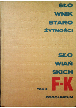 Słownik starożytności słowiańskich tom 2 część 2
