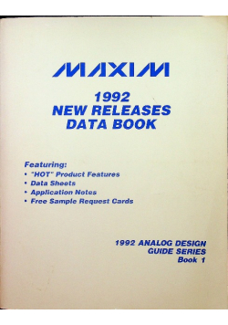 Maxim 1992 new releases data book