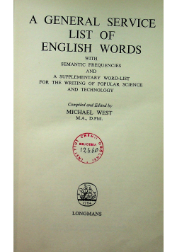 A general service list of english words