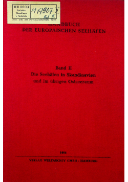 Handbuch der europaischen seehafen band II