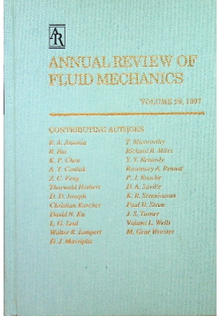 Annual review of fluid mechanics volume 29 1997