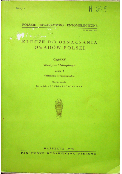 Klucze do oznaczania owadów Polski Część XV Wszoły Mallophaga Zeszyt 2