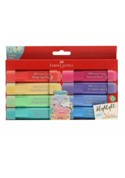 Zakreślacz pastelowy 8 kolorów FABER CASTELL