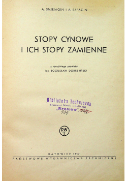 Stopy cynowe i ich stopy zamienne