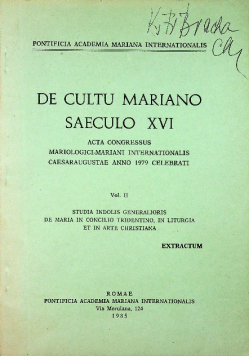 De Cultu Mariano Saeculo XVI