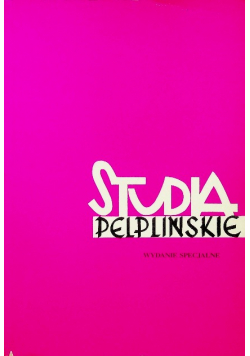 Studia Pelplińskie Tom XXIV