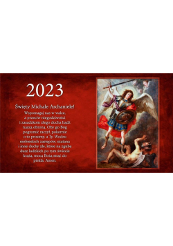 Kalendarz 2023 trójdzielny - Św. Michał Archanioł