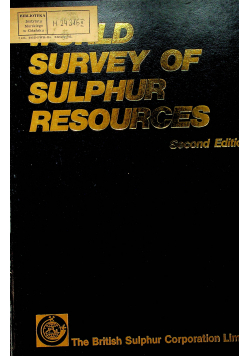 World survey of sulphur resources