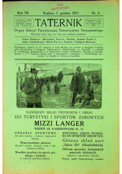 Taternik rocznik VII zeszyt 5 1913 r.