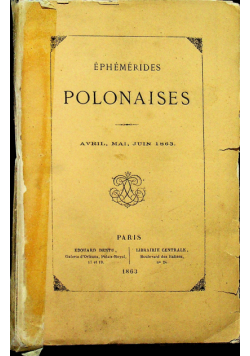 Ephemerides polonaises 1863 r.