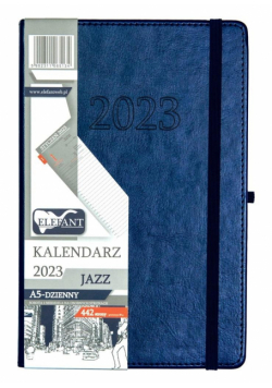 Kalendarz 2023 A5 Jazz dzienny granatowy