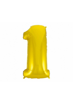 Balon foliowy B&C Cyfra 1 złota 92cm