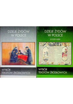 Dzieje Żydów w Polsce wybór tekstów źródłowych 2 tomy