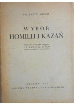 Wybór homilij i kazań 1947r.
