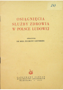 Osiągnięcia służby zdrowia w Polsce Ludowej