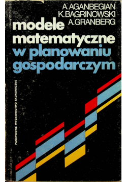 Modele matematyczne w planowaniu gospodarczym