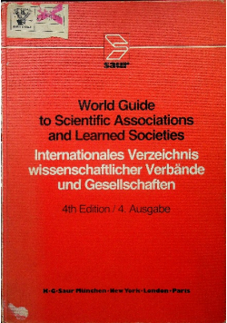 World Guide to Scientific Associations and Learned Societies