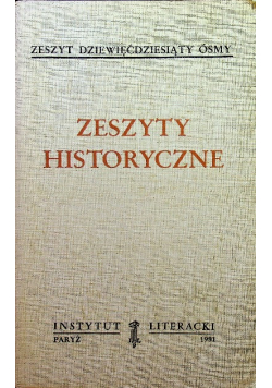 Zeszyty historyczne zeszyt 98