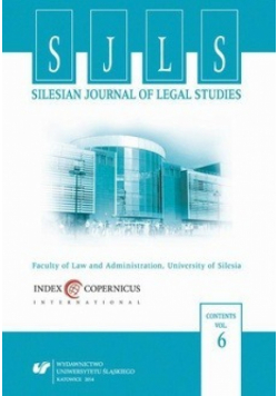 Silesian Journal of Legal Studies Volume 6