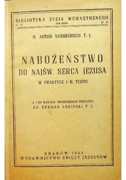 Nabożeństwo do Najświętszego Serca Jezusa 1933 r.