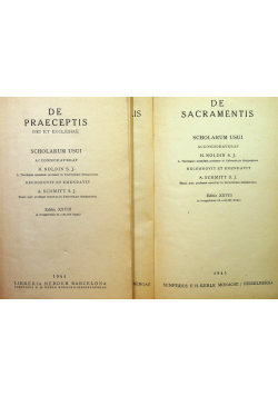 De Sacramentis tom II i III ok 1945 r