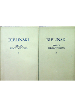 Bieliński Pisma Filozoficzne Tom I i II