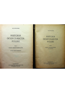 Historia gospodarcza Polski 2 tomy ok 1947 r.