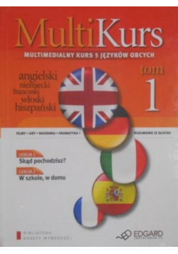 MultiKurs Multimedialny kurs 5 języków obcych Tom 1 z CD