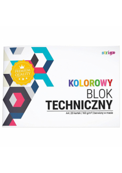 Blok techniczny kolorowy barwiony A4/20K (10szt)