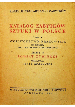 Katalog zabytków sztuki w Polsce Tom I zeszyt 15