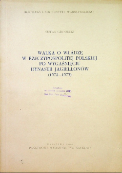 Walka o władzę w Rzeczpospolitej Polskiej